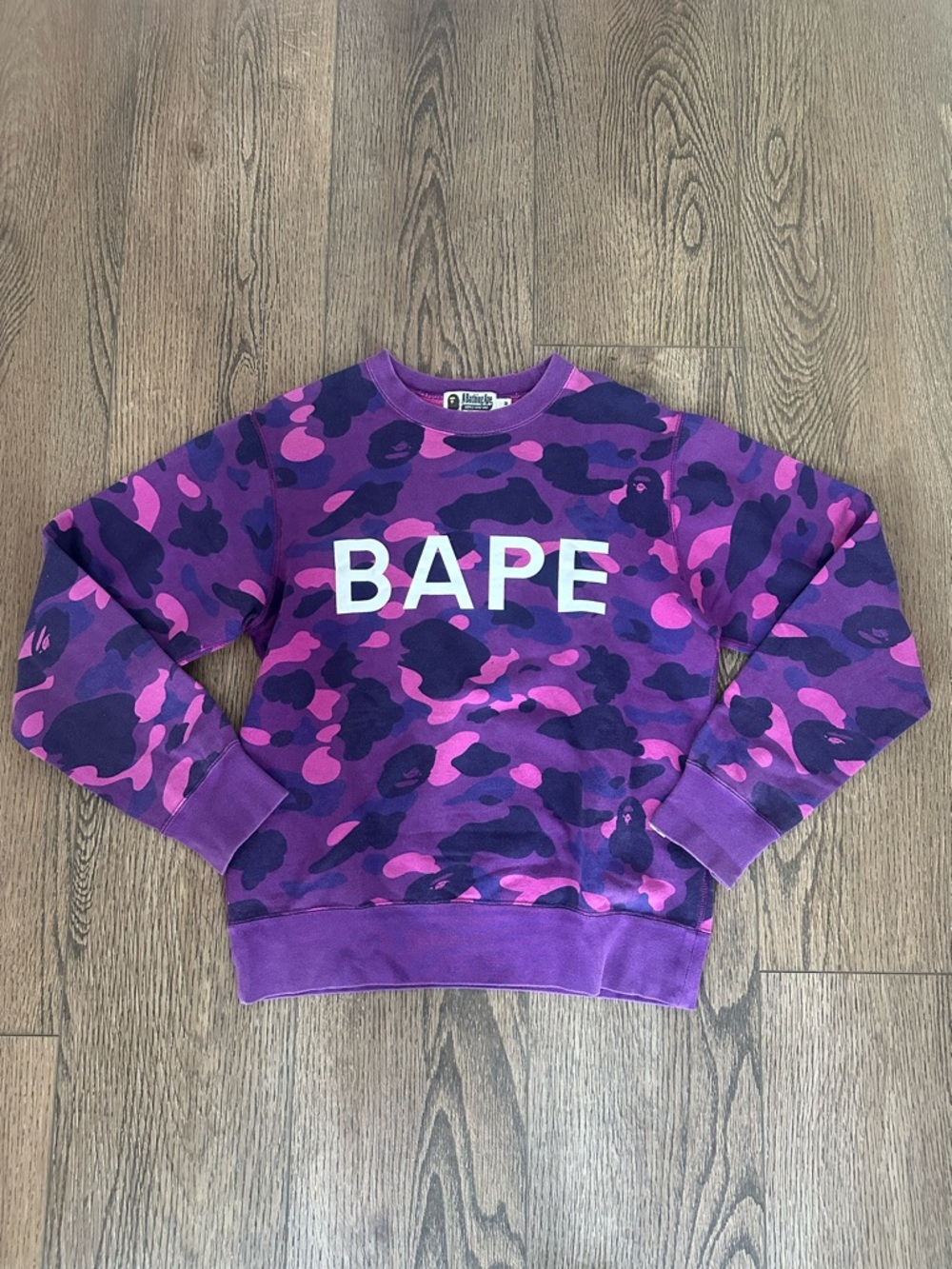 Vintage Bape Purple Camo Crewneck Sweatshirt (M)